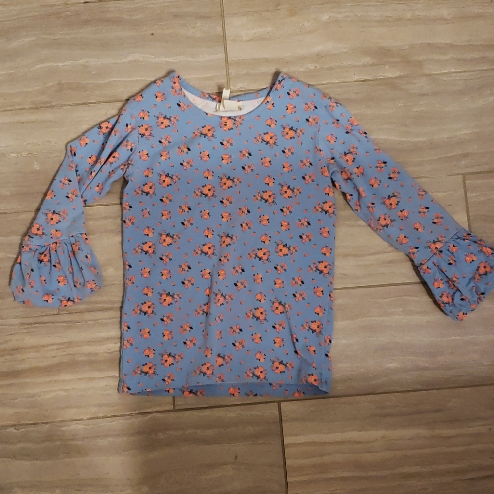 Matilda Jane floral top with ruffle sleeves